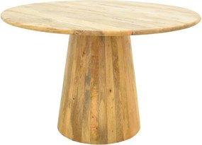 Τραπέζι Rahma I μασίφ ξύλο mango 3εκ σε φυσική απόχρωση Φ120x77εκ 120x120x77 εκ.