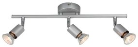 Φωτιστικό Οροφής - Σποτ MC634SL3 3ΧGU10 Trinity Silver Aca Decor Metal