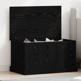 vidaXL Κουτί Αποθήκευσης Μαύρο Δρυς 70x40x38 εκ. Κατασκευασμένο Ξύλο