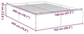 ΠΛΑΙΣΙΟ ΚΡΕΒΑΤΙΟΥ ΚΑΦΕ ΔΡΥΣ 160X200 ΕΚ. ΕΠΕΞΕΡΓΑΣΜΕΝΟ ΞΥΛΟ 3281006