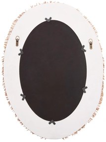 Καθρέπτης Τοίχου SANTORINI Mdf Υπόλευκο - Μπέζ 60x2x80Υ εκ. 60x2x80 εκ.