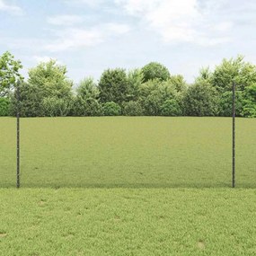 vidaXL Φράχτης με Στήλες. Γκρι 1.2 x 10 m Ατσάλι