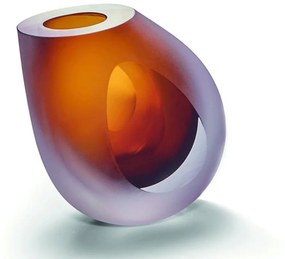 Βάζο Occhio 139008 12,7x7,6x12,7cm Amber Philippi Glass