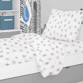 Σεντόνια Μονά (Σετ 3τμχ) Dimcol Star 104 Sky Blue