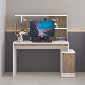 Γραφείο Λευκό / Καρυδί BEDO 121x60x135