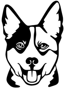 Διακοσμητικό Τοίχου Dog 891TNL1898 34x50cm Black Wallity Μέταλλο