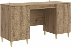 vidaXL Γραφείο Artisan Δρυς 142,5 x 50 x 75 εκ. Επεξεργασμένο Ξύλο