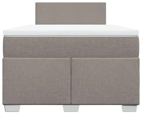 Κρεβάτι Boxspring με Στρώμα Taupe 120x200 εκ. Υφασμάτινο - Μπεζ-Γκρι