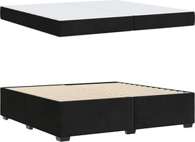 vidaXL Σκελετός Κρεβατιού με στρώμα Μαύρο 200 x 200 cm ύφασμα