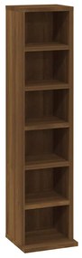 vidaXL Έπιπλο για CD Καφέ Δρυς 21 x 20 x 88 εκ. από Επεξεργασμένο Ξύλο