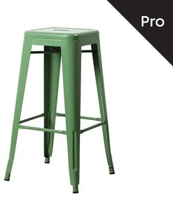 RELIX Σκαμπό Bar-Pro, Στοιβαζόμενο, Μέταλλο Βαφή Πράσινο  43x43 H.76cm Ε5190,3