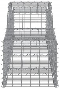 vidaXL Συρματοκιβώτια Τοξωτά 4 τεμ. 300x50x40/60 εκ. Γαλβαν. Ατσάλι