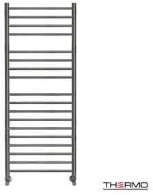 Thermo Bellavia Θερμαινόμενη πετσετοκρεμάστρα 120x50cm Black Brushed PVD ΔΕΝ ΠΕΡΙΛΑΜΒΑΝΤΟΝΤΑΙ ΔΙΑΚΟΠΤΕΣ &amp; ΑΝΤΙΣΤΑΣΕΙΣ