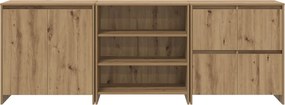 vidaXL Πλαϊνό γραφείο 3 pcs Artisan Oak 70 x 41 x 75 εκ.