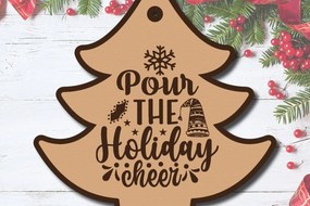 Σετ των 3 Intra απο ξύλο plywood 3mm-4mm πάχος Χριστουγεννιάτικο δώρο ετικέτας Δίασταση 5x10 cm INTRAFABR-41478581