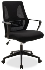 Καρέκλα γραφείου εργασίας Maestro pakoworld με ύφασμα mesh χρώμα μαύρο - 090-000007