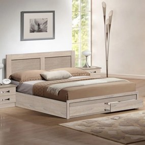 Κρεβάτι Capri HM599.02 Με Δύο Συρτάρια Για Στρώμα 140x200cm Sonama Double Μελαμίνη