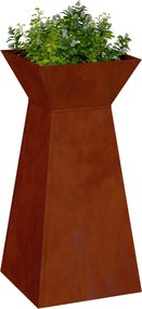 vidaXL Γλάστρα Πυλώνας 2 τμχ. Σκ rusty 35 x 35 x 73 εκ.