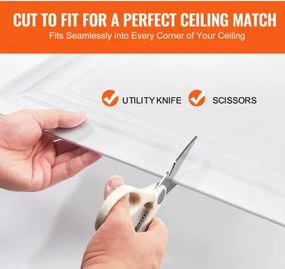 VEVOR Ceiling Tiles 48-Pack 20 x 20 in Polystyrene Easy Installation Glue-up