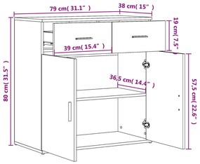 ΒΟΗΘΗΤΙΚΑ ΝΤΟΥΛΑΠΙΑ 2 ΤΕΜ. ΚΑΦΕ ΔΡΥΣ 79X38X80ΕΚ. ΕΠΕΞ. ΞΥΛΟ 3276622