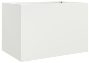 vidaXL Ζαρντινιέρα Λευκή 62x30x29 εκ. από Χάλυβα