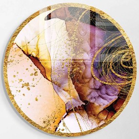 Πίνακας Γυάλινος 698GLS1498 Φ60cm Multi Wallity Στρόγγυλοι Glass