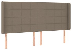 vidaXL Κεφαλάρι με Πτερύγια Taupe 163x16x118/128 εκ. Υφασμάτινο