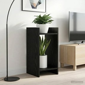 vidaXL Βάση φυτών Μαύρη Δρυς 30 x 30 x 60 cm Επεξεργασμένο Ξύλο