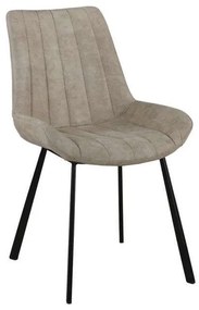 Καρέκλα Μεταλλική Matt ΕΜ790,3 Beige Σετ 4τμχ Metal, Fabric