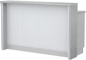 Πάγκος νησίδας Evora-Μήκος: 160 εκ.-Chromix silver