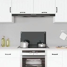 vidaXL Πλάτη Κουζίνας Μαύρη 70 x 40 εκ. από Ψημένο Γυαλί