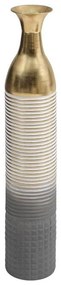 Μεταλλικό Βάζο Δαπέδου FL045 Fylliana Χρυσό - Ασημί Φ15x87 εκ. 15x15x87 εκ.