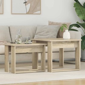 vidaXL Σετ Τραπεζιού Για Καφέ 2 pcs Δρύς Sonoma Επεξεργασμένο ξύλο