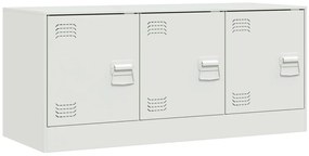 vidaXL Έπιπλο Τηλεόρασης Λευκό 99x39x44 εκ. από Ατσάλι