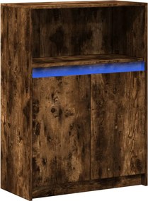 vidaXL Ντουλάπι με Φώτα LED Δρυς 72x34x100 εκ. Επεξεργασμένο Ξύλο