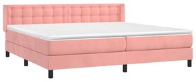 ΚΡΕΒΑΤΙ BOXSPRING ΜΕ ΣΤΡΩΜΑ ΡΟΖ 200X200 ΕΚ. ΒΕΛΟΥΔΙΝΟ 3131224