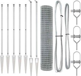 vidaXL Τεντώτο με στήριγμα Ασημί 1,5 x 10 m Ατσάλι