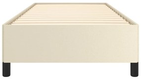 Πλαίσιο Κρεβατιού Κρεμ 90x190 εκ. από Συνθετικό Δέρμα - Κρεμ