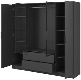 Ντουλάπα Nelly II τετράφυλλη-Gkri Skouro