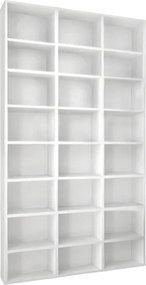 Βιβλιοθήκη μελαμίνης Fyodor Megapap χρώμα λευκό 102x16x178εκ.