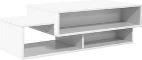vidaXL Τραπεζάκι σαλονιού Λευκό 105 x 50 x 32,5 εκ Επεξεργασμένο ξύλο