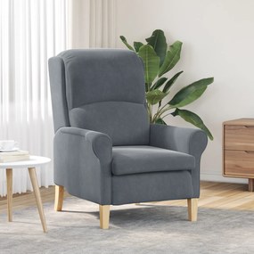 vidaXL Πολυθρόνα Σκούρο γκρι 76 x 94 x 102 εκ Βελούδο
