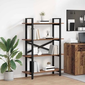 vidaXL Ράφι Βιβλίων 4 επιπέδων 100 x 33,5 x 140 εκ Επεξεργασμένο Ξύλο
