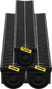 VEVOR Drainage Trench Driveway Channel Drain Kit Plastic Grate-5.8