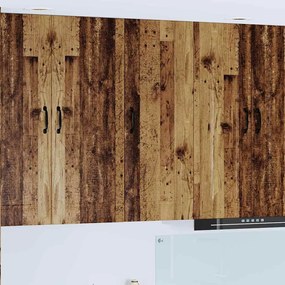 vidaXL Κρεμαστό ντουλάπι κουζίνας με ράφι Παλιό Ξύλο 40 x 31 x 100 εκ.