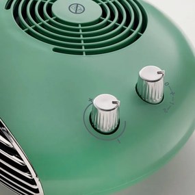 Θερμάστρα με ανεμιστήρα Ariete Vintage 2.0 8211/04, 2000W, 2 ταχύτητες, Κρύος αέρας, Θερμοστάτης, Αθόρυβη λειτουργία, Πράσινο