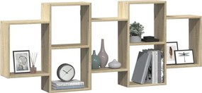 vidaXL Ραφιέρα Τοίχου Sonoma Δρυς 159x18x65 εκ. από Επεξεργ. Ξύλο