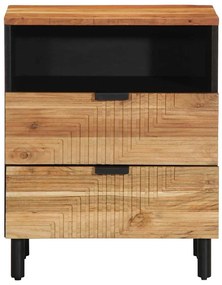 vidaXL Κομοδίνο με συρτάρι Καφέ 50 x 33 x 62 εκ. Μασίφ ξύλο ακακίας