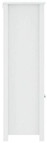 vidaXL Ντουλάπι Μπάνιου BERG Λευκό 40 x 34 x 110 εκ. Μασίφ Ξύλο Πεύκου