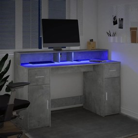 ΓΡΑΦΕΙΟ ΜΕ LED ΓΚΡΙ ΣΚΥΡΟΔΕΜΑΤΟΣ 140X55X91 ΕΚ. ΕΠΕΞΕΡΓ. ΞΥΛΟ 3309423